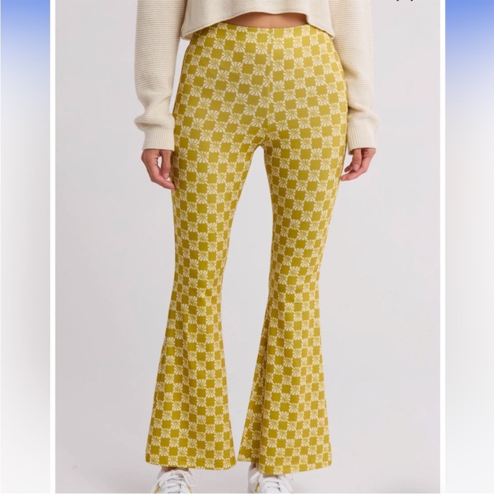 Billabong Small Pants Hang Loose Pant ditsy floral print high waist flare NWT - Picture 8 of 10